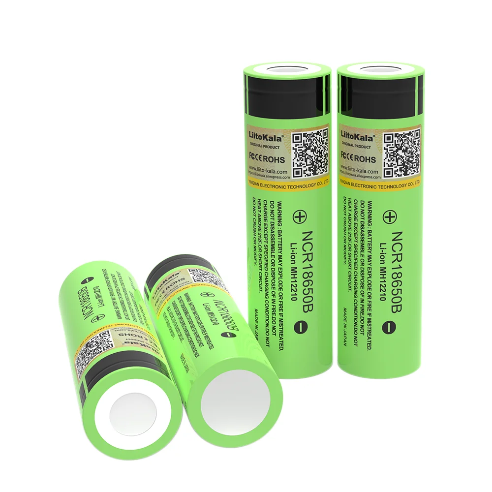 LiitoKala New Original NCR18650B 3.7v 3400mAh 18650 Lithium Rechargeable Battery 4.2v For Flashlight Energy storage batteries