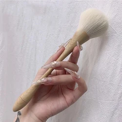 Nail Dust Brush, Manicure Cleaning Brush, Blush Brush Makeup Tools, Large Nail Powder Brush With Wooden Handle