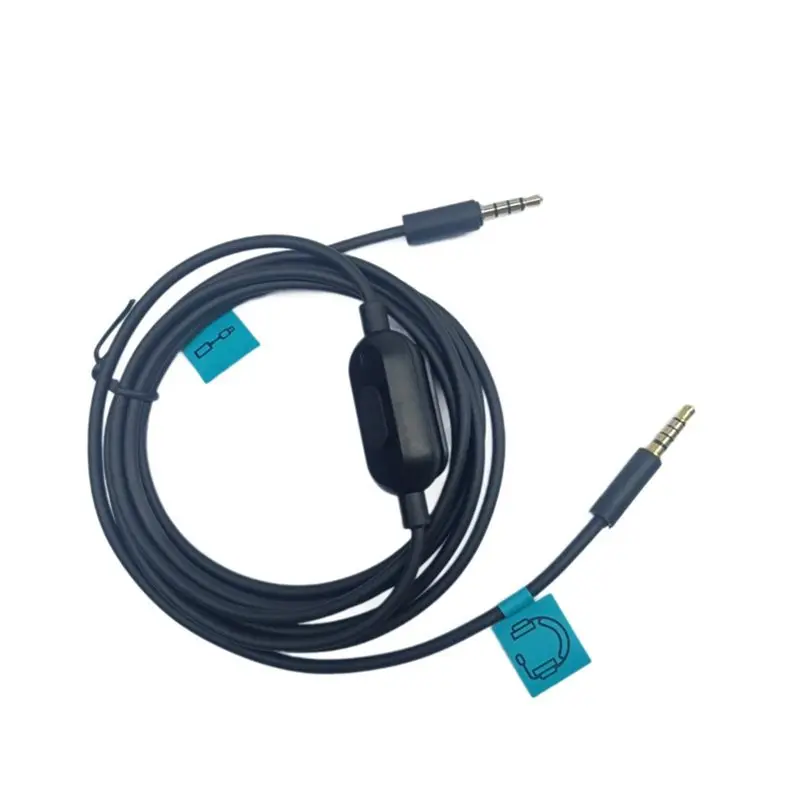 ABZW Gaming Headphone Audio Cable For Logitech G233 G433 GPRO GPRO X2 With Mute Volume Control Clip