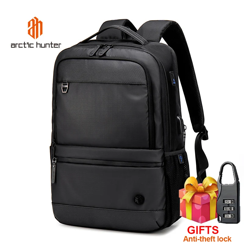 Arctic Hunter 2023 New Waterproof Polyester Casual Business Men's Computer Backpack Shockproof Computer Compartment