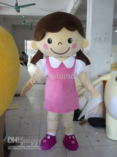 New Adult Hot Sale Foam Cute Doll Girl Fancy Cartoon Mascot Costume Plush Christmas Fancy Dress Halloween Mascot Costume