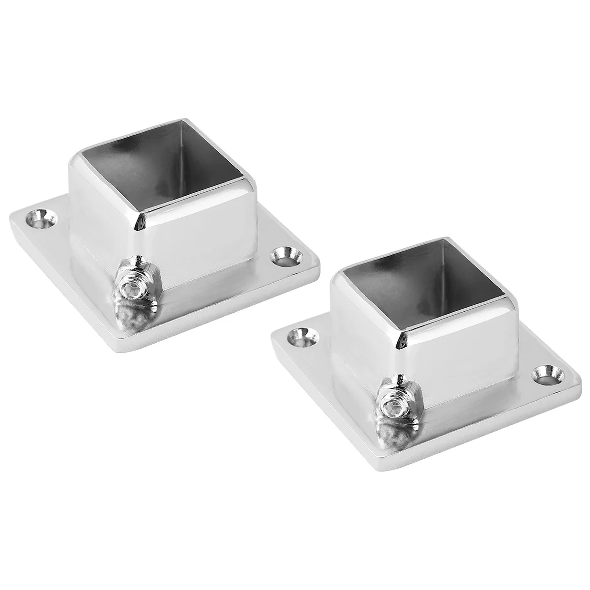 

2pcs Stainless Steel Pipe Holder Heavy Duty Closet Rod Support Brackets Wall Mounted For Bathroom Wardrobe Balcony Display Shelf