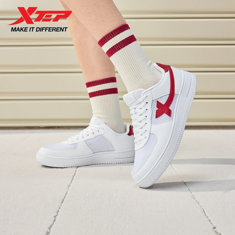 XTEP Thick soled White Sports Shoes Multi functional Casual Shoes for Women Comfortable Sports Shoes 874218319851