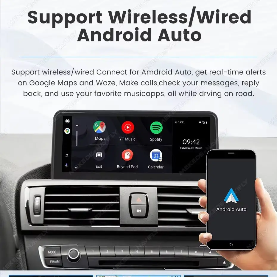 MEKEDE EU Warehouse Pantalla Linux Carplay Android Auto 2 Din 10.25 pulgadas Radio para coche para BMW X1 E84 2010-2015 Navegación GPS FM Audio Autoradio Estéreo Reproductor Multimedia Central Sistema de Audio Inteligente para Coche 7