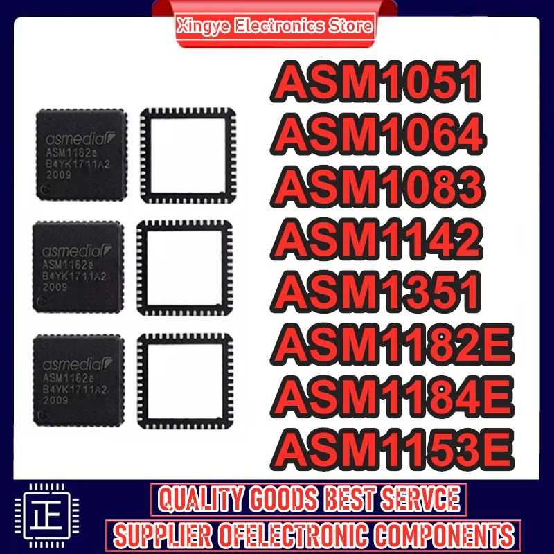

ASM1051 ASM1064 ASM1083 ASM1142 ASM1351 ASM1182E ASM1184E ASM1153E QFN48 IC Chip 100% New Original in stock