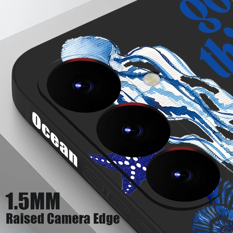 كول المحيط السلاحف تصميم قضية الهاتف لسامسونج غالاكسي A56 A17 A16 A36 A55 A54 A15 S25 S24 FE S22 S23 S24 الترا زائد غطاء من البولي يوريثان #4