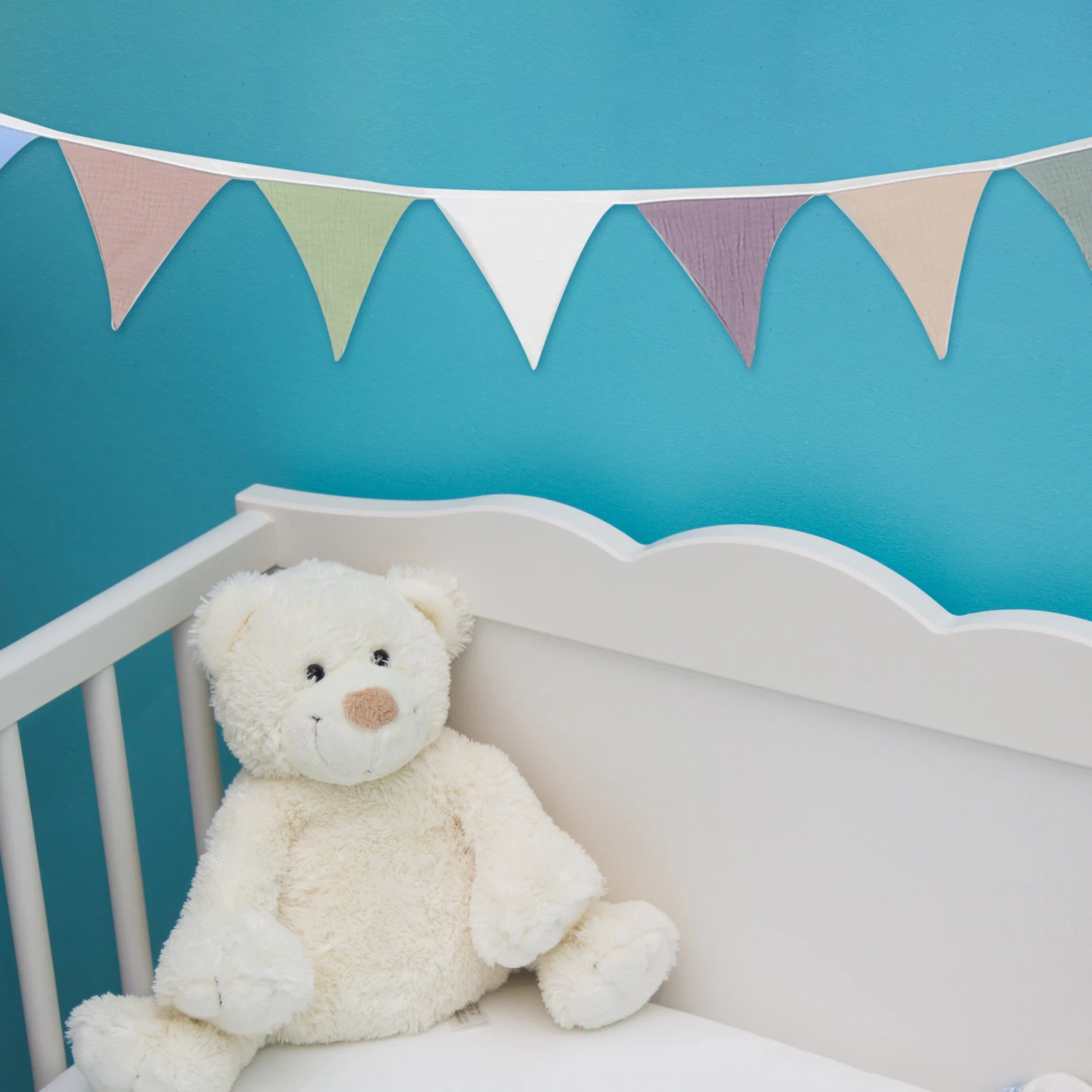 

Bunting Decoration Wall Banner Hanging Pennant Triangle Flags Fabric Cloth Pennants Garlands