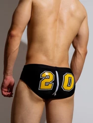 Homosexuell Paar Unterwäsche Mode Herren schwimmen briefs low waist Sexy zipper dreieck badehose buchstaben, party, heißer frühling stamm