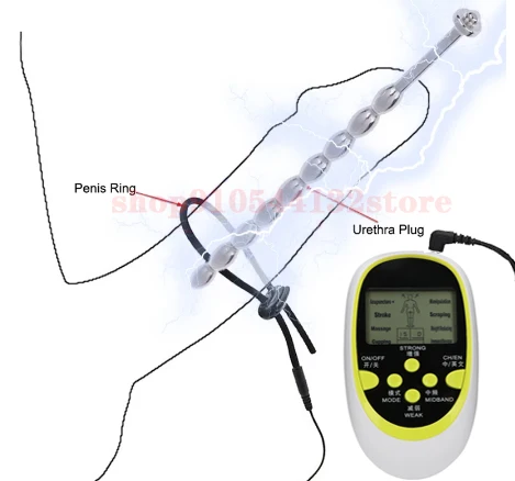 SM Elektrische Schock Metall Perle Penis Stecker E-Stim Cock Massage Ring Harnröhre Einsatz Dilatation Stick Männer Keuschheit Medizinische homosexuell Sex Spielzeug