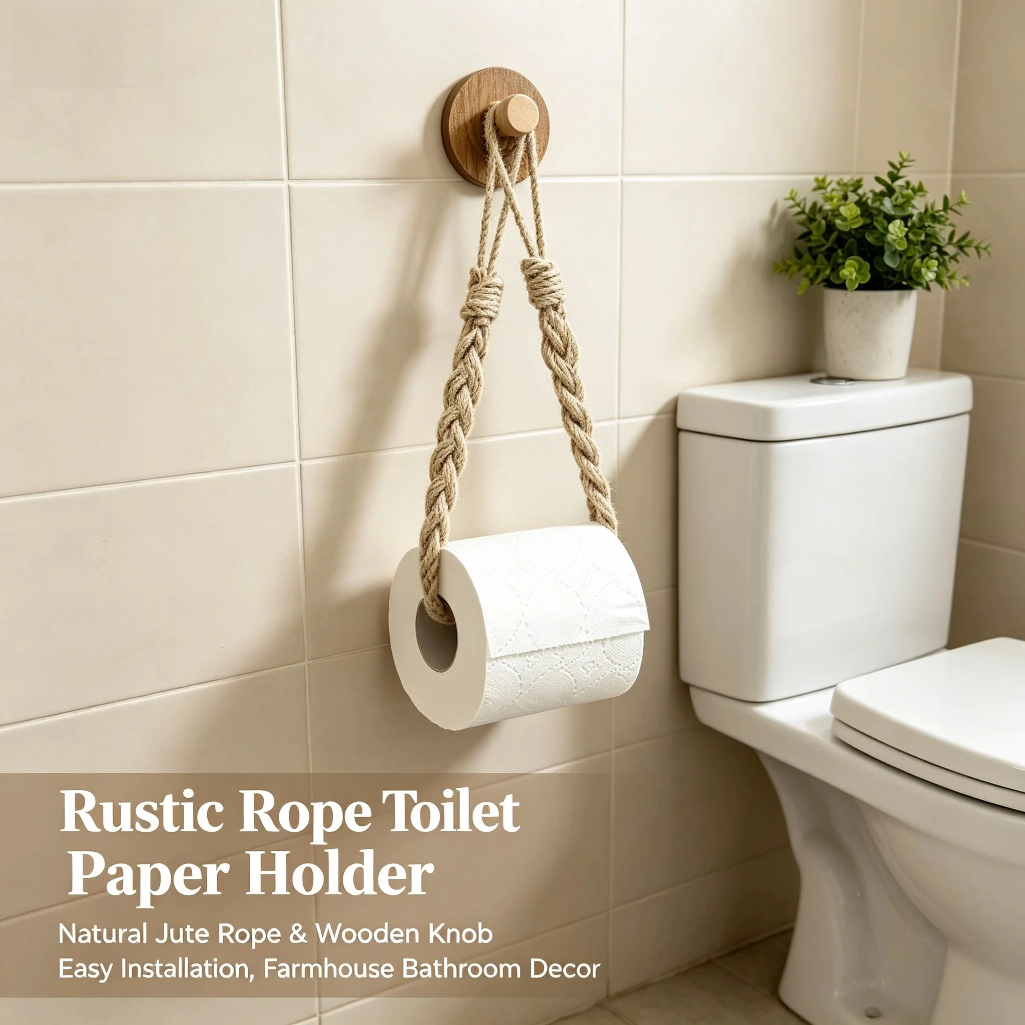 Self-adhesive wooden hooksToilet Paper Holder Wall Mounted WC Washroom Bathroom Accessories Wooden Rolling Paper Tissue Holder