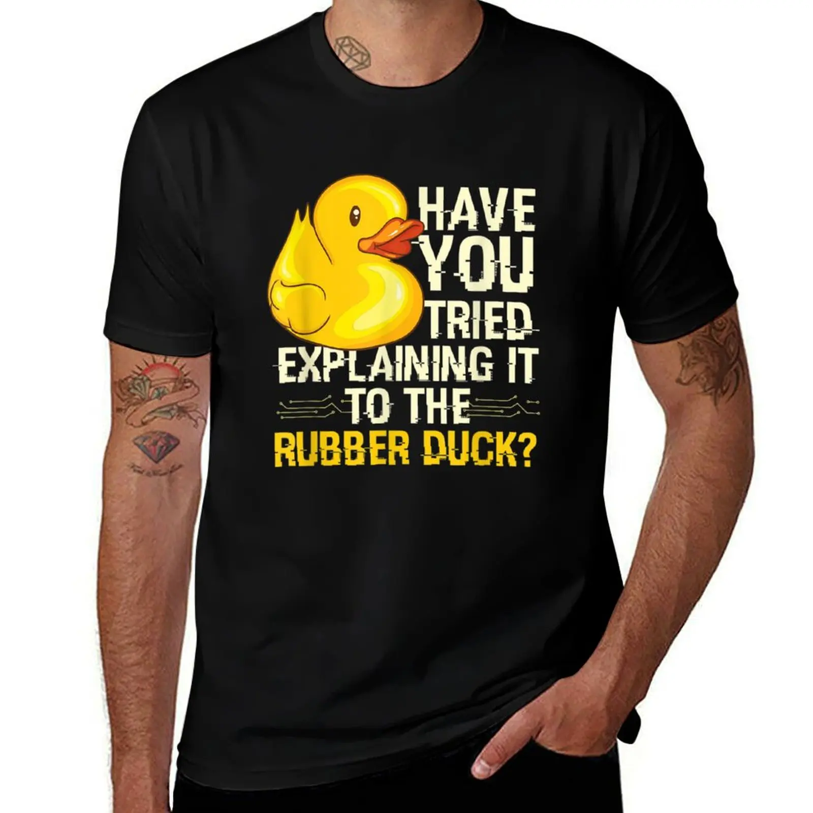 Funny Programmer - Rubber Duck Debugging, Funny Programmer Gift Design T-Shirt customs fashion shirts oversized t shirts for men