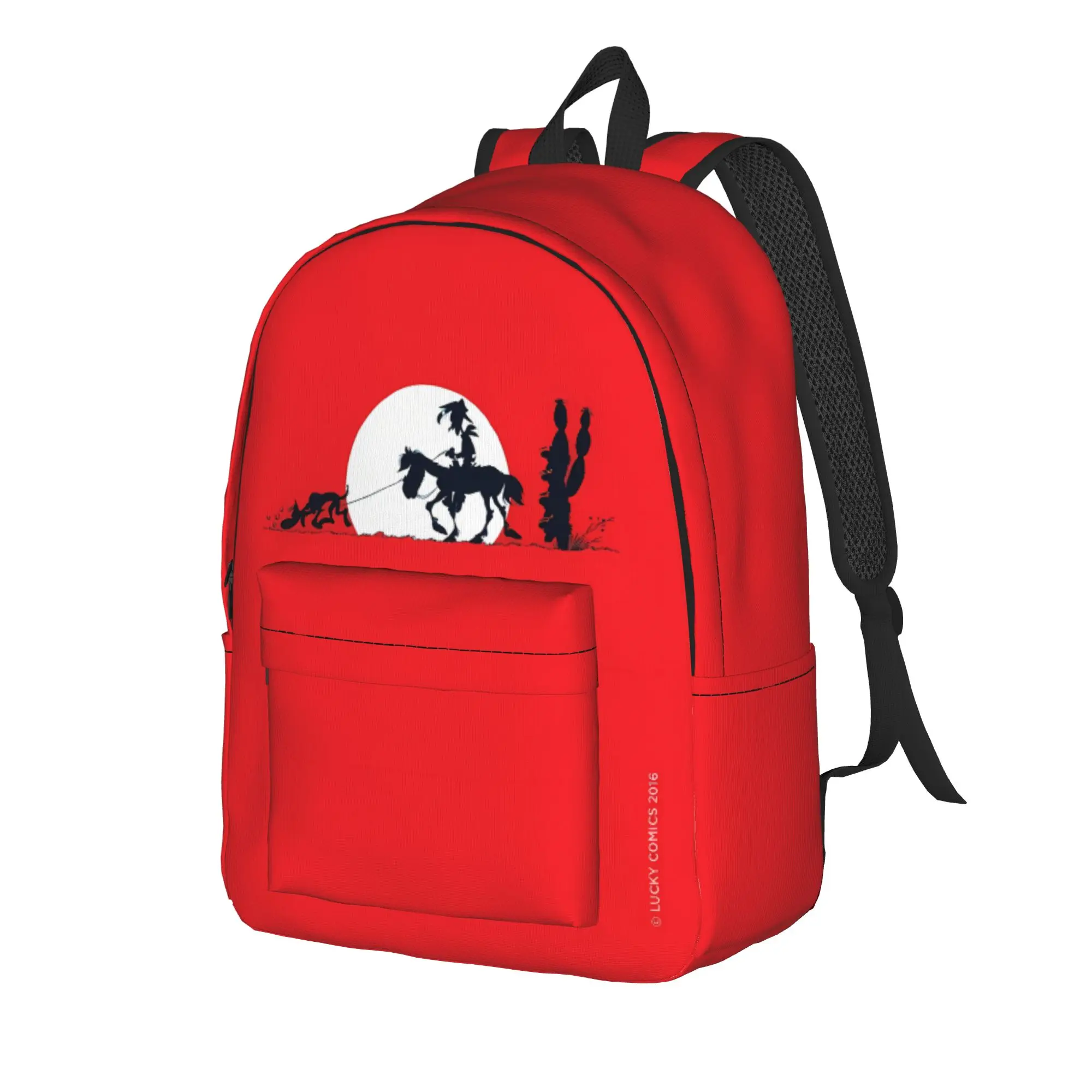 Lucky Luke Cartoon Comics (7) Backpack  Travel Backpacks Men Aesthetic School Bags Colorful Big Rucksack