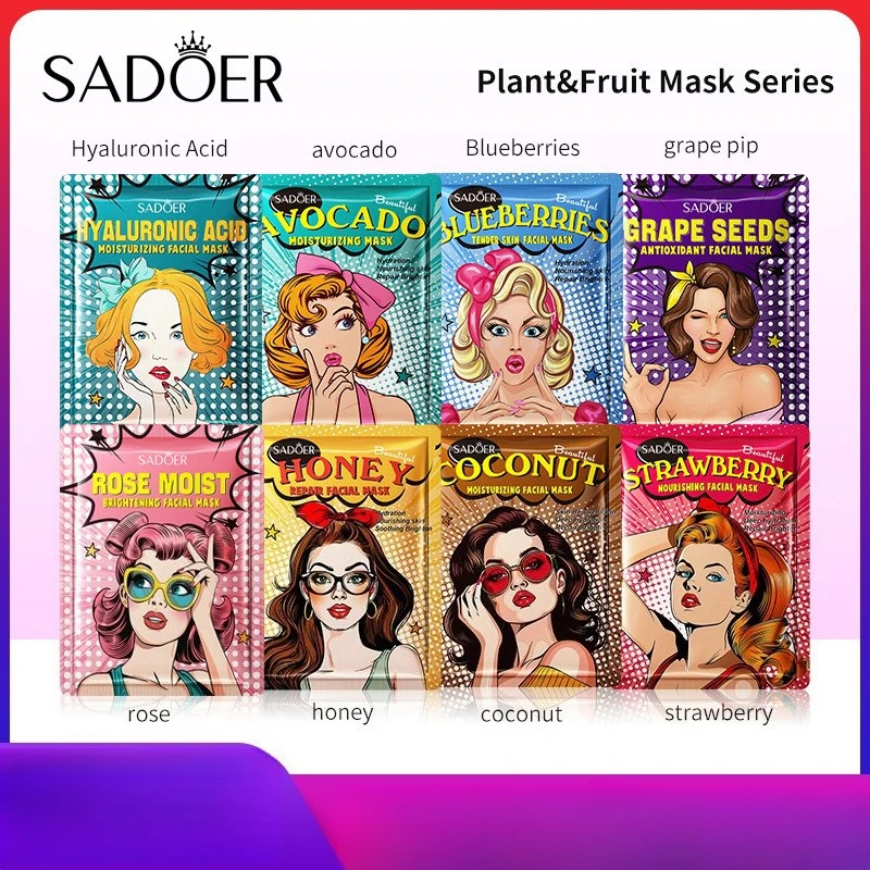 

10-Pack 2025 Hyaluronic Acid Mask - Hydrating & Anti-Oxidant Goddess Facial Care