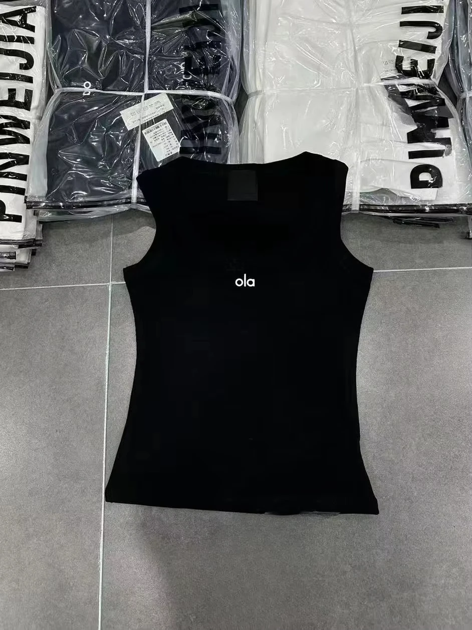 American summer new letter  suspender vest women's fashion thin versatile sports inner sleeveless top image 2