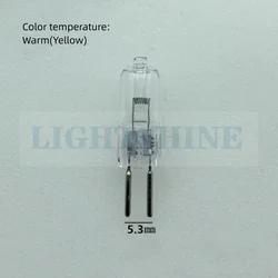 G5.3 Light Bulb Machine Working Lamp Halogen Tungsten Lamp  Lathe Pin Lamp Fittings Lamp Bead Warm Light 12V24V36V220V35W/50W