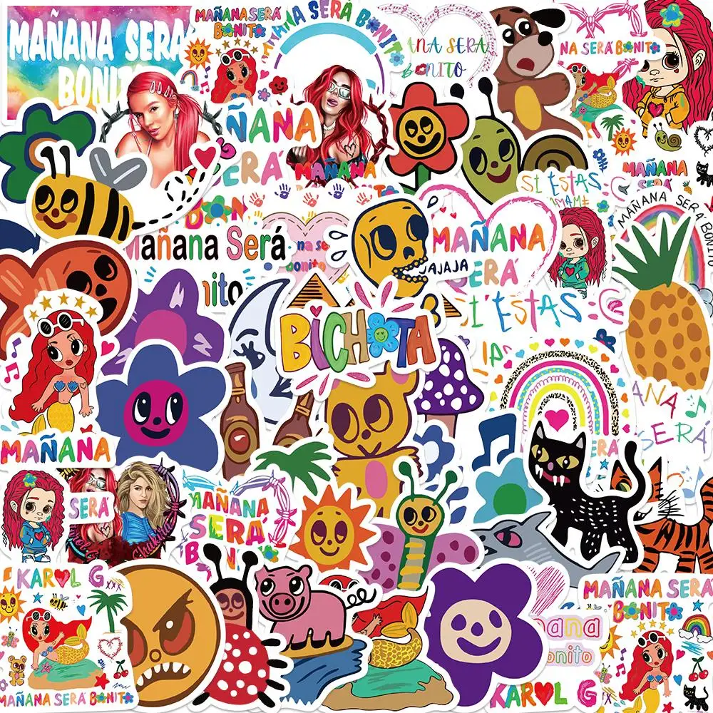 52PCS Karolg Album Manana Sera Bonito Music Singer Stickers DIY Motorcycle Phone Luggage Laptop Refrigerator Cool Decal