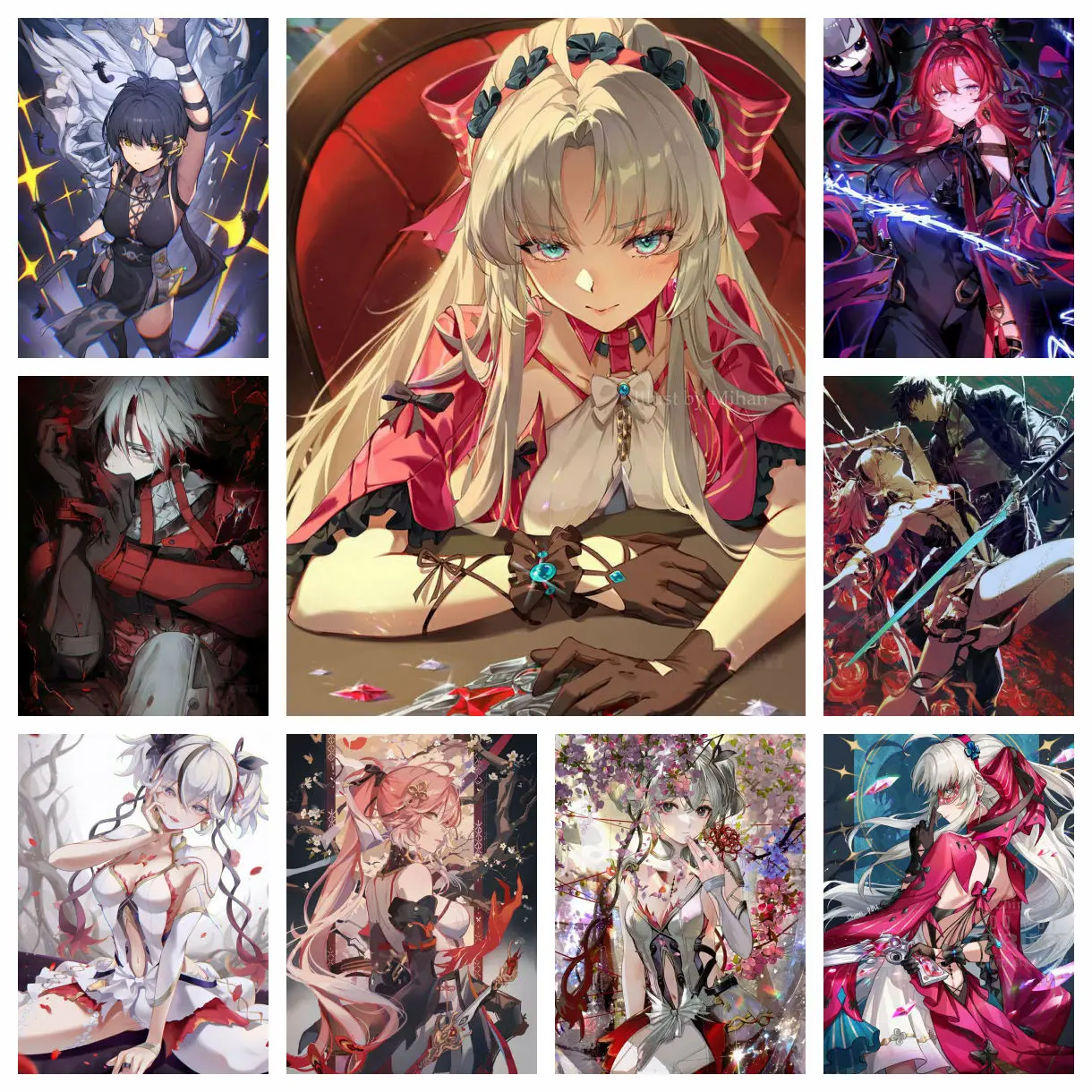 2025 neue wuthliche Wellen Chun Jinxi Sanhua Diamant-Malerei, Kunst, Anime-Spiel, Yinlin Baizhi, Diamant-Malerei-Set, 5D-DIY-Kunst-Geschenk