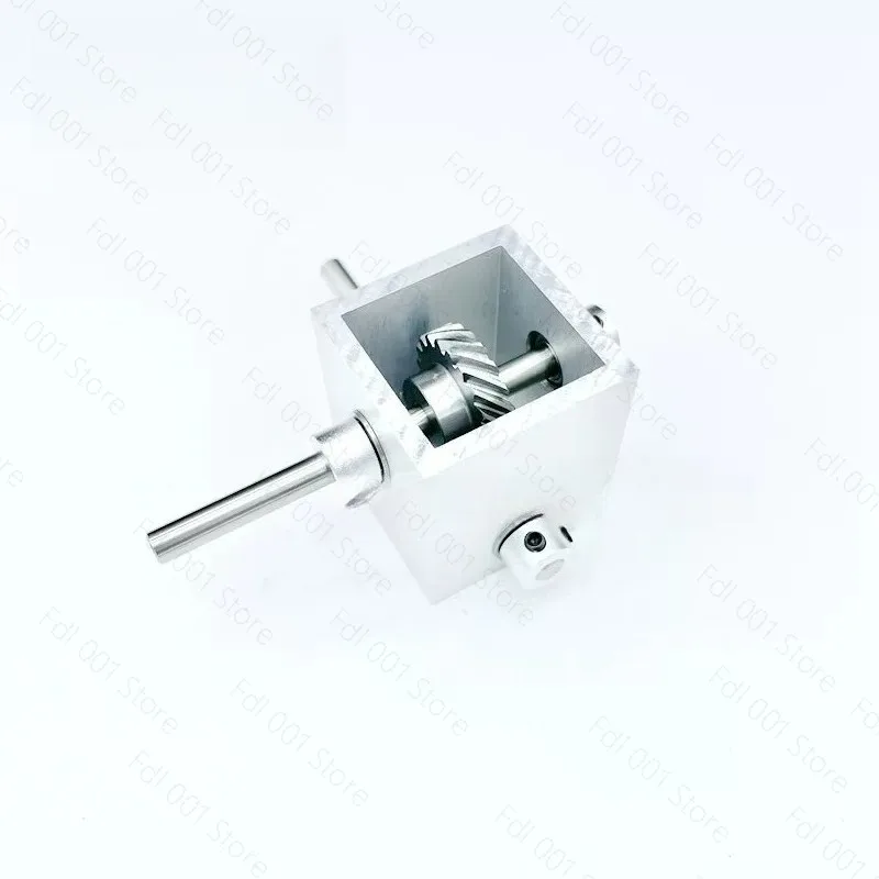 Mini-réducteur à angle droit 1:2 avec boîtier en alliage d'aluminium, dispositif d'angle à engrenages hélicoïdaux à manivelle