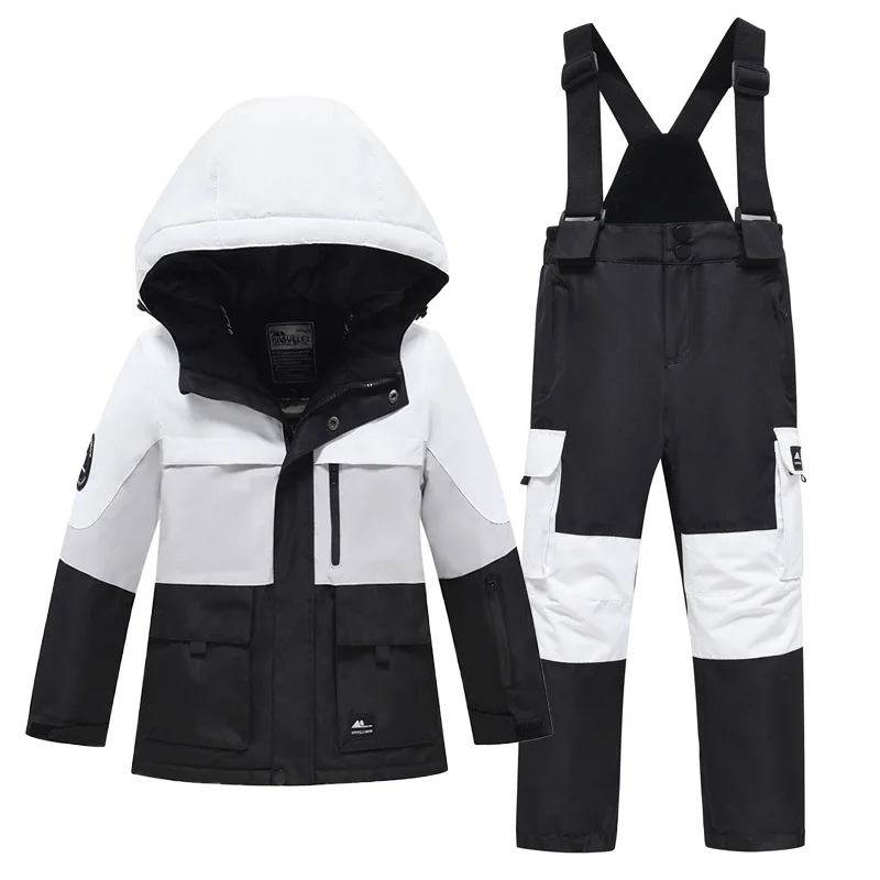 -30℃ Children's ski suit snow cross-country 110-160cm 5 6 7 8 9 10 11 12 13 14 15 years boys girls Off road Warm waterproof