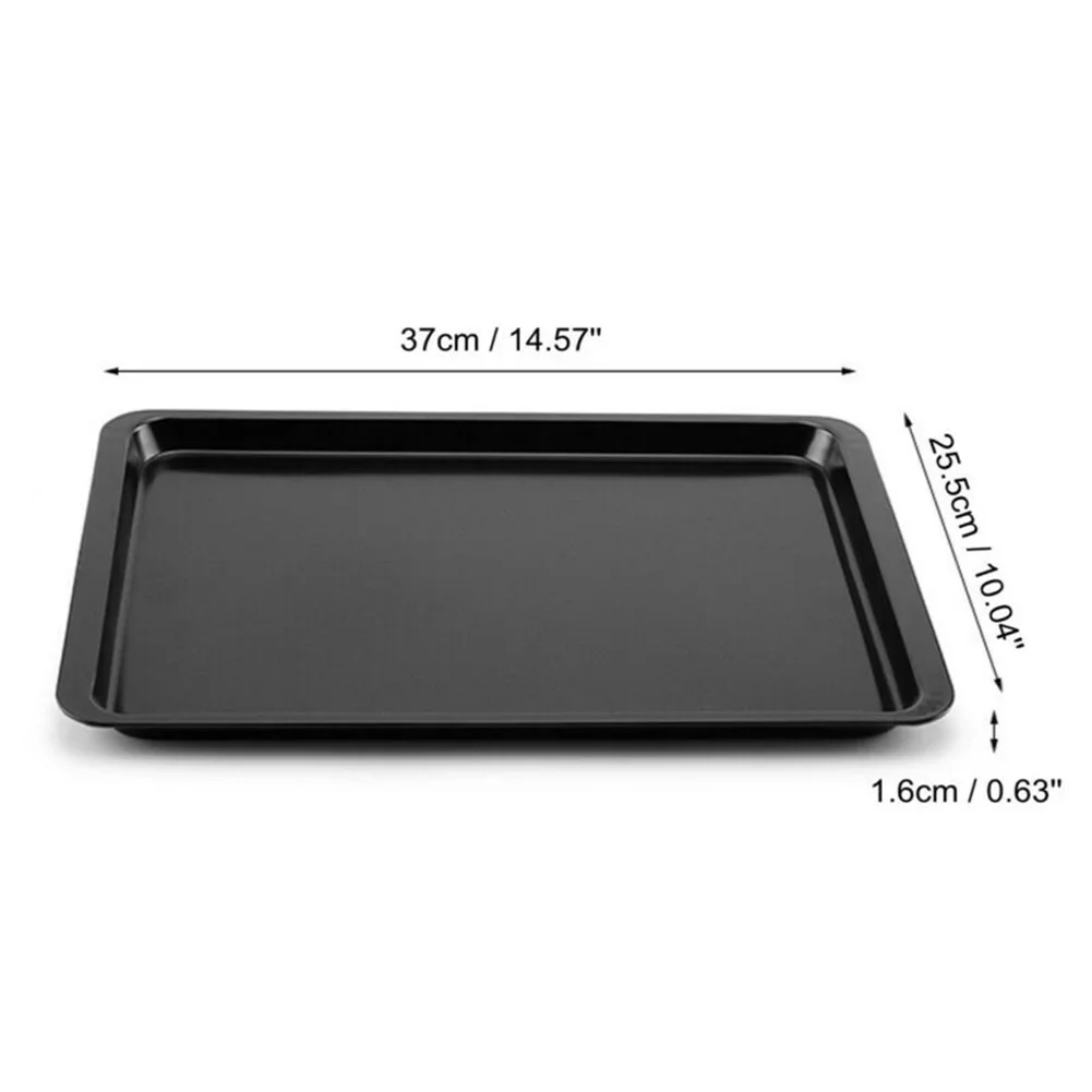 14 Inch Non-Stick Baking Tray Rectangle Baking Pan Carbon Steel Bread Cake Cookies Pan Bakery Oven For Biscuit Pie Pizza Roast