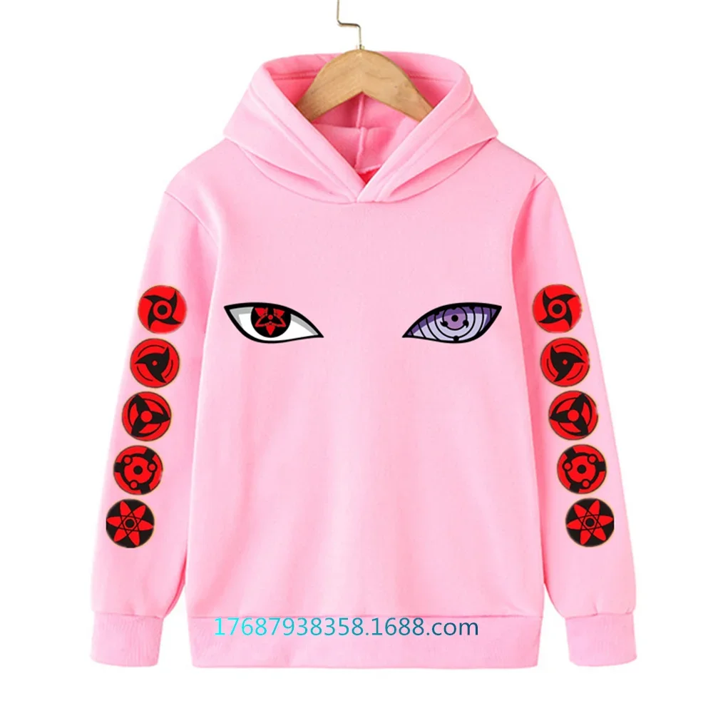 Anime Naruto Sharingan Hoodie Kinder Kakashi Kleidung Jungen Baby Mädchen Kleidung Auge Mit Kapuze Lässige Pullover Frühling Herbst Mit Kapuze