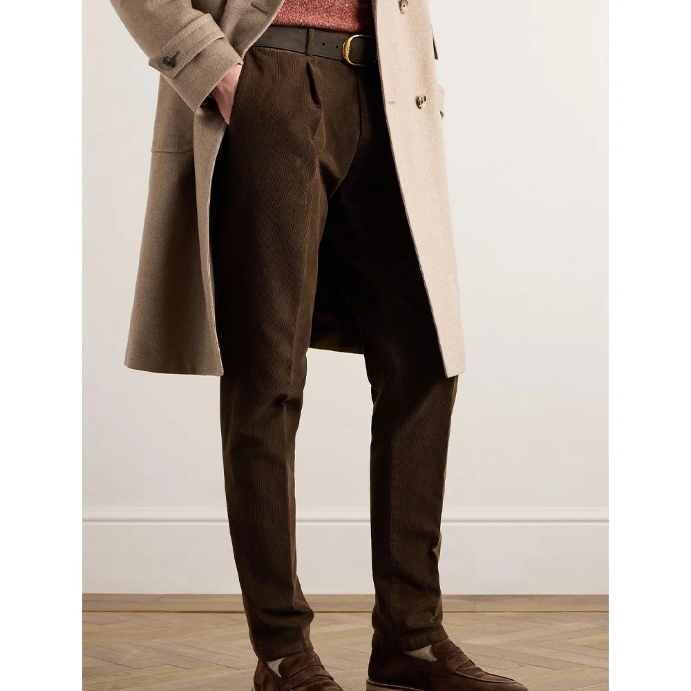 

Mens Velvet Suit Pants Thermal Tapered Trousers Comfortable Breathable Business Casual Office Wear Formal Dress Pants for Men Wi
