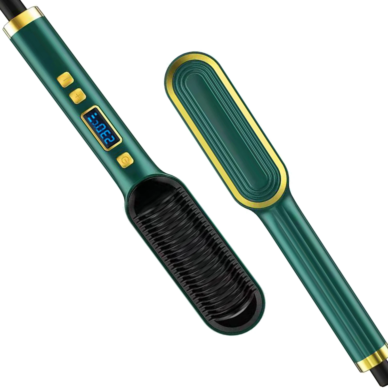 مكواة فرد الشعر فرشاة الأيونات السالبة استقامة الساخن مشط الحديد مع ميزة مكافحة تحرق و شاشة الكريستال السائل أدوات الشعر المهنية