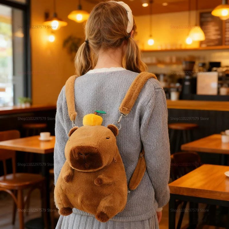 กระเป๋าเป้ตุ๊กตาขนนุ่มสำหรับเด็กผู้หญิง ไปเที่ยว กระเป๋าขนสัตว์ กระเป๋าเป้ขนาดเล็ก กระเป๋าสะพายตุ๊กตาน่ารัก ของขวัญสำหรับเด็ก วัยรุ่น