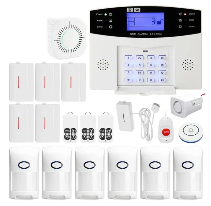 Alex Google Compatible Tuya Smart Alarm System with 110db Siren GSM Wifi PSTN 433mhz Wireless Home Burglar Security Alarms Kit