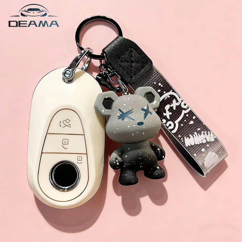 

For Mercedes Benz 2022 C S Class W206 W223 S350 C260 C300 S400 S450 S500 TPU Car Key Case Fob Cover Holder Protect