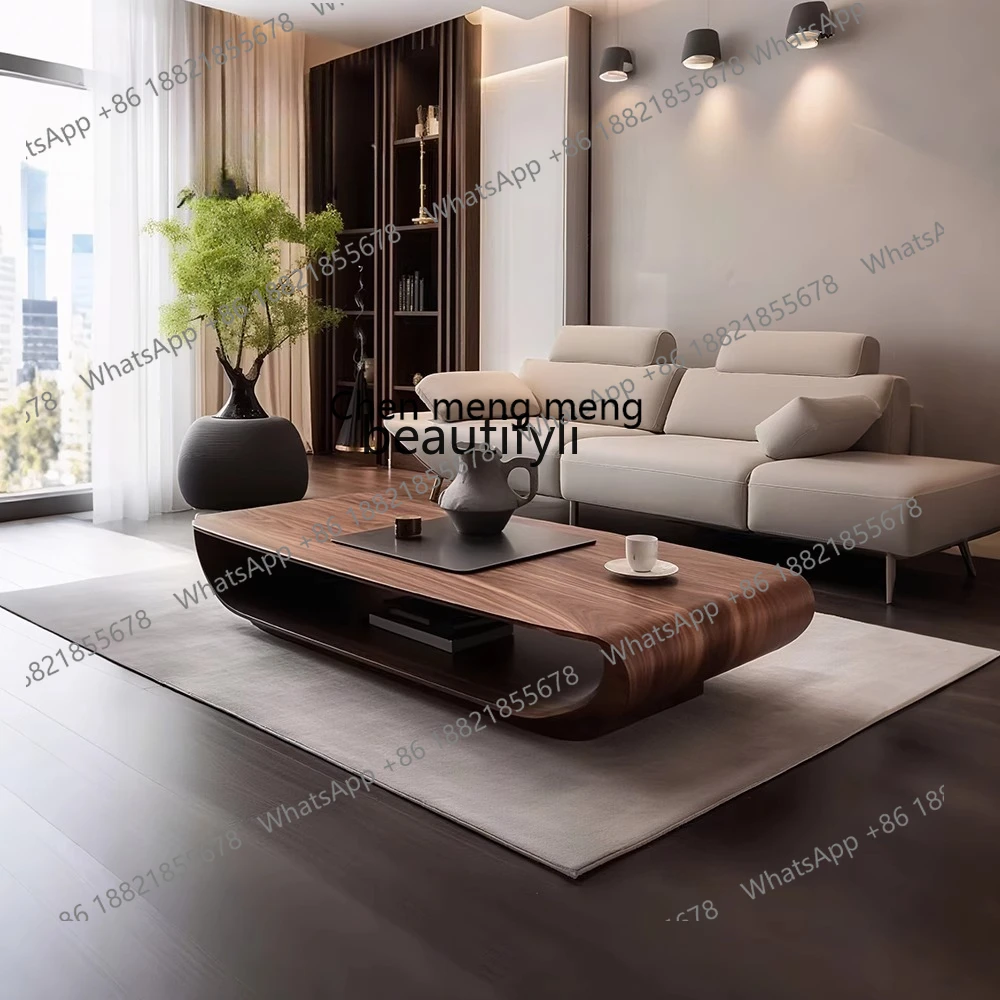 

X New Chinese style, black walnut coffee table living room modern simple light luxury solid wood coffee table