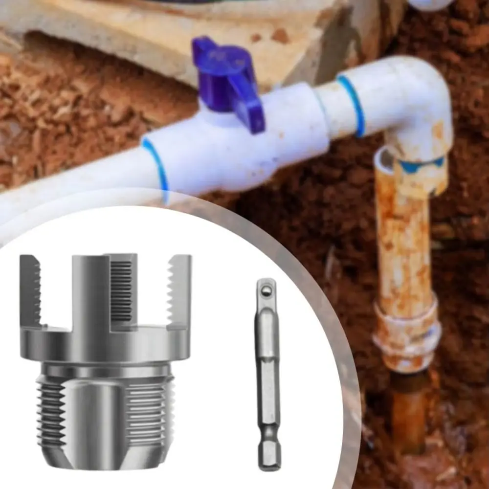 

1 Inch Pipe Threader Internal External Easy-Operate Pipe Tapping Tool Powerful Claw All-Purpose Universal Thread Tool PVC Piping