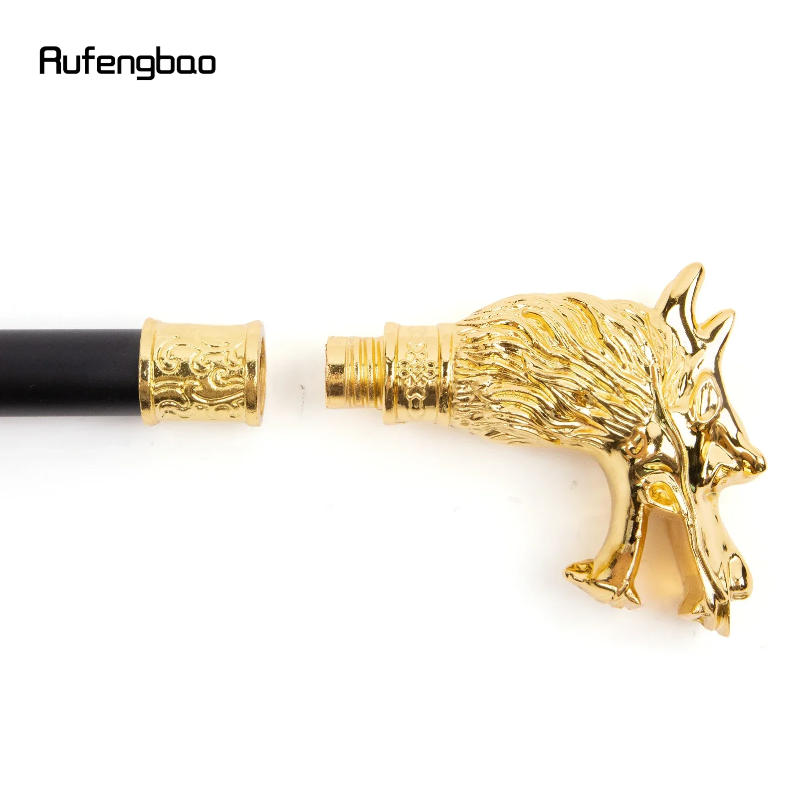 الذهبي التنين رئيس واحد مشترك موضة عصا للمشي ديكور مصاص دماء تأثيري حفلة عصا للمشي هالوين كروسيه 93 سنتيمتر