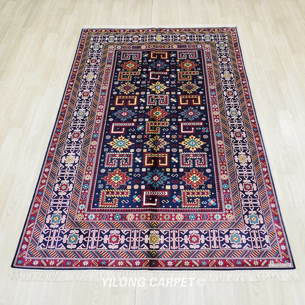 152x244cm Handknotted Silk Tribal Carpet Dining Room Home Indoor Villa Rug (BL077)