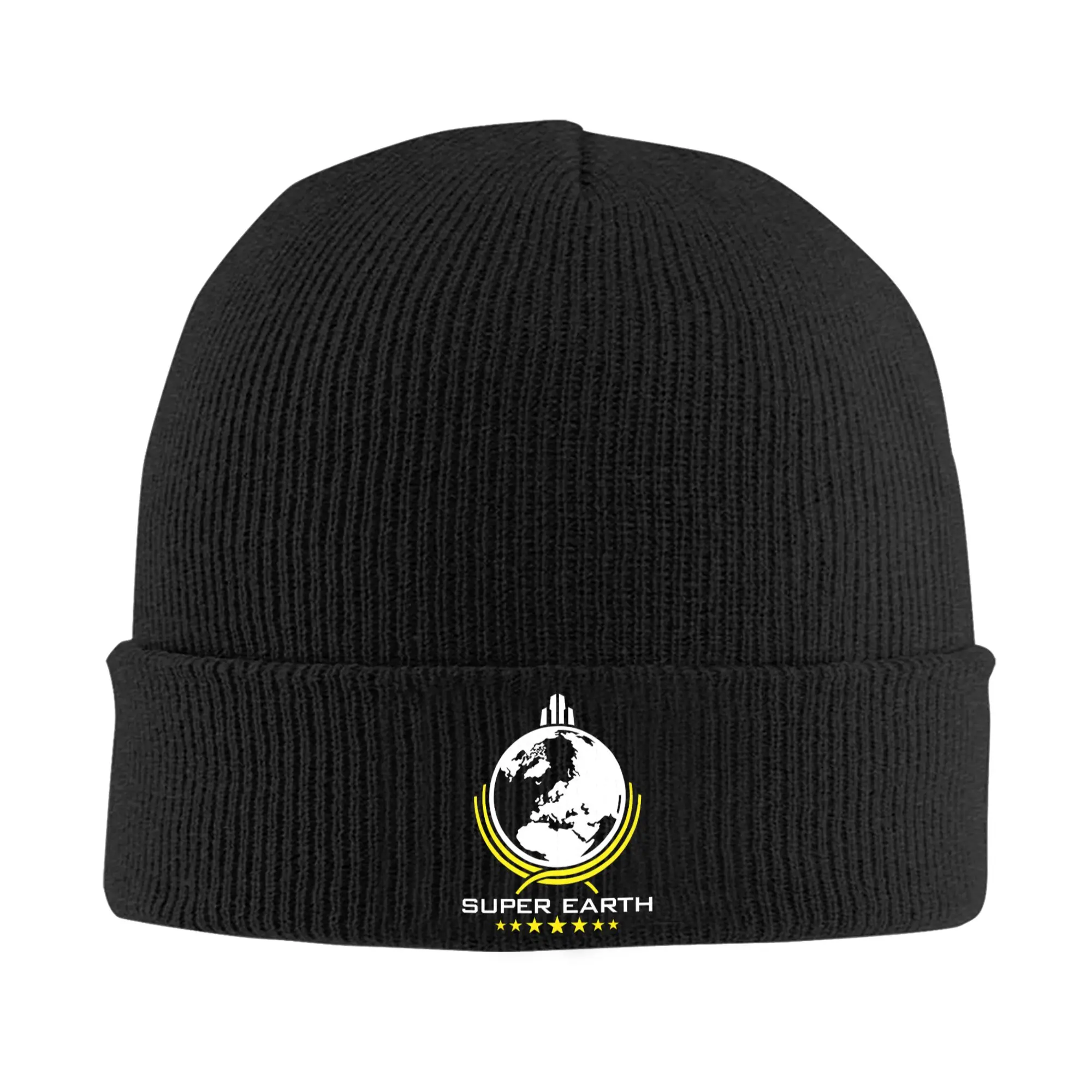 Hell Divers Super Earth Heroic Knit Hat  Beanie Hats Outdoor Sport Head Wrap Adult Unisex Bonnet Hats Autumn Graphic Funny Caps