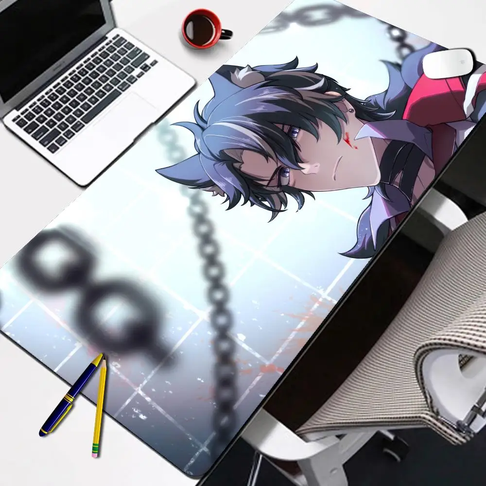 

Genshin Impact Mouse Pad PC Gamer Cabinet Keyboard Rug XXL Wriothesley Anime Manga Mousepad Laptop Extended Soft Desk Mat