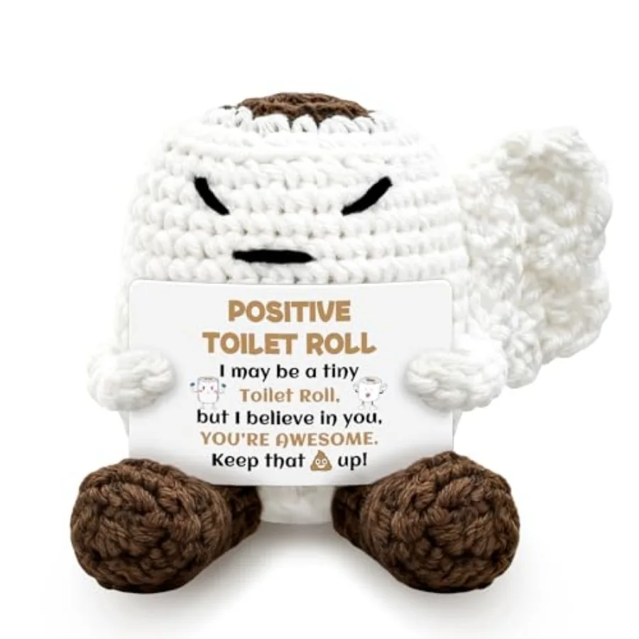 

Inspirational Positive Crochet Toilet Roll Funny Gag Gifts Handmade Crochet Toilet Roll Birthday Gifts for Friend Coworker Brot