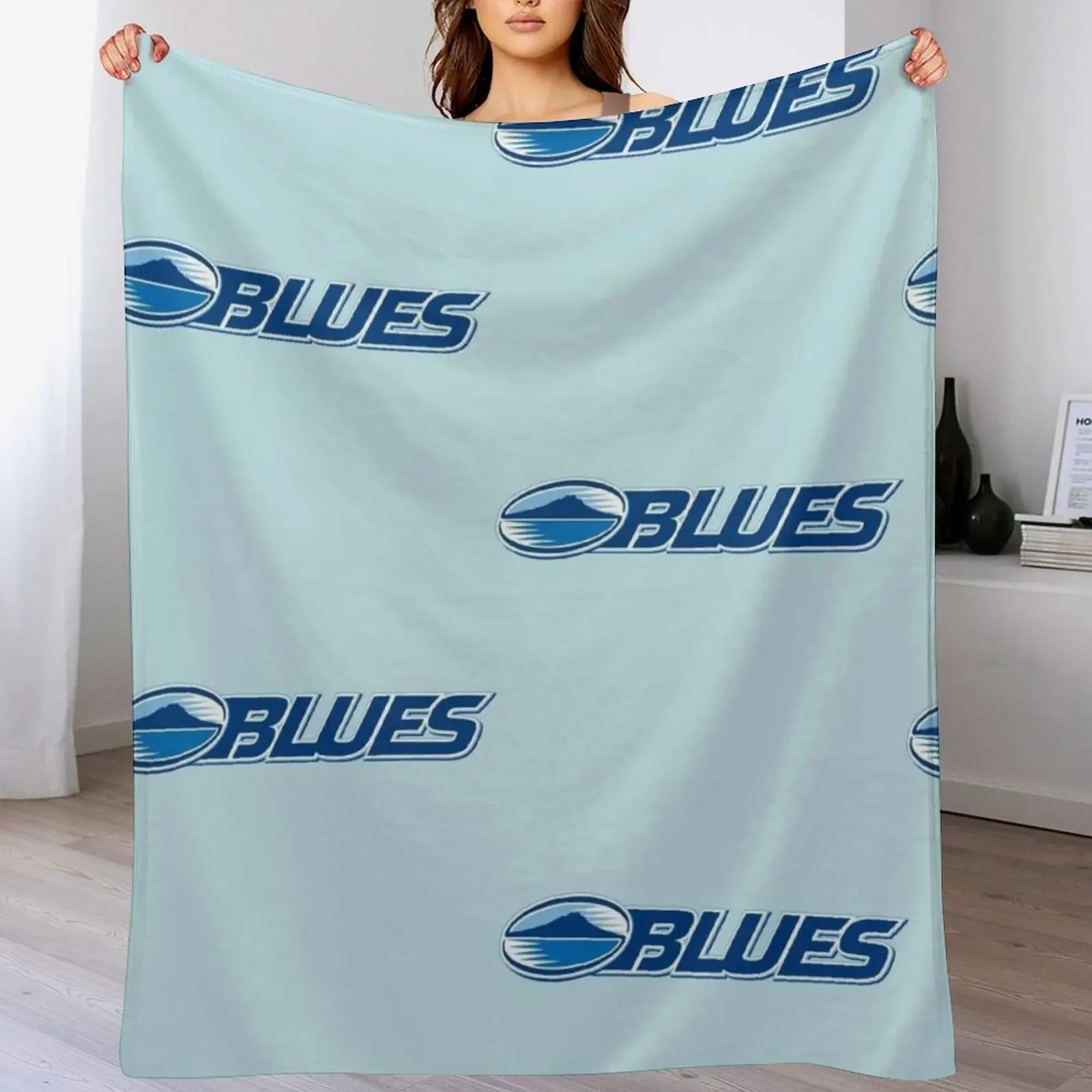 

Blues Rugby Throw Blanket Softest for babies Luxury Designer Luxury Brand Blankets