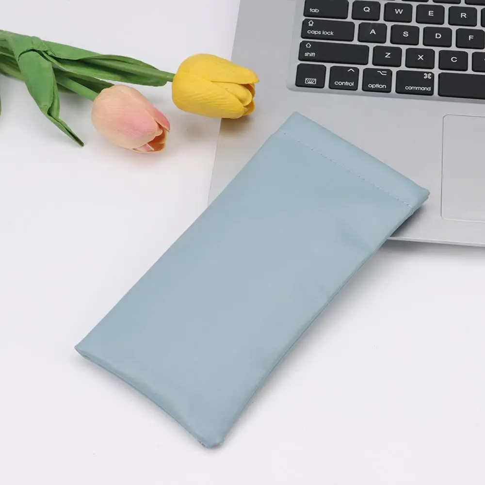 New PU Sun Glasses Pouch Soft Leather Simple Eyewear Storage Bags Eyewear Accessories Solid Waterproof Bag Case