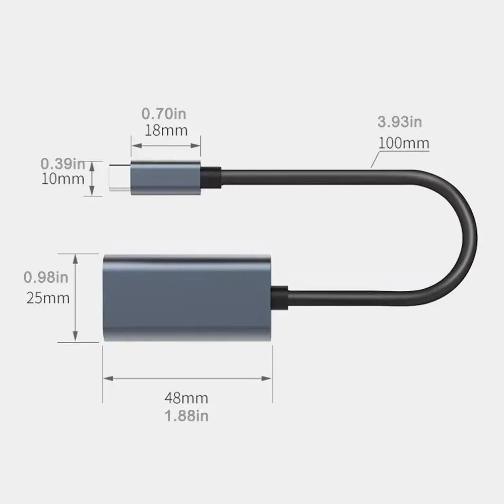 1ชิ้นชนิด-C เป็น HDMI อะแดปเตอร์แสดงผลโทรทัศน์สำหรับ PC macbooklaptop 4K 30Hz อะลูมินัมอัลลอย typec เป็น HD Converter ใช้ได้กว้าง