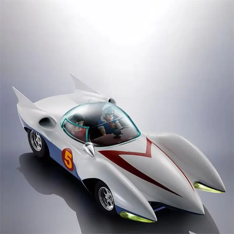 2025 Genuine Bandai Speed Racer Mach 5 Go.Go.Go Alloy Figure Ornament Animation Character Model Toy Collection Christmas Gift