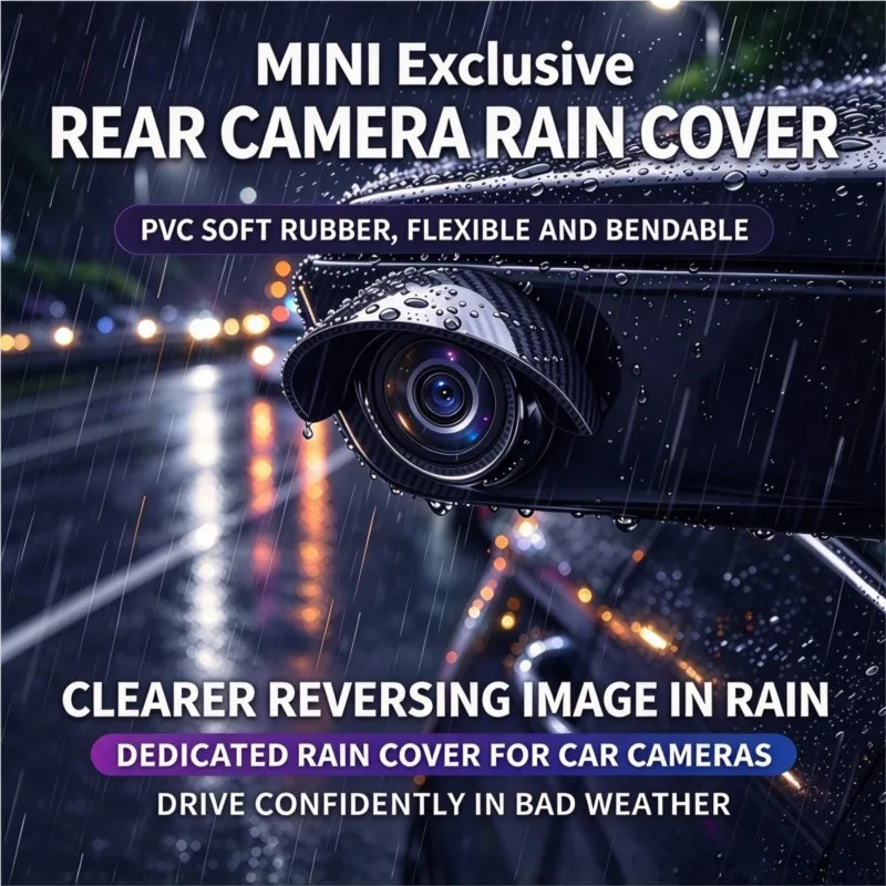 PVC Car Rear View Camera Rain Visor Hood Waterproof Protective Cover For MINI Cooper One JCW Clubman Countryman R55 R56 F55 F56