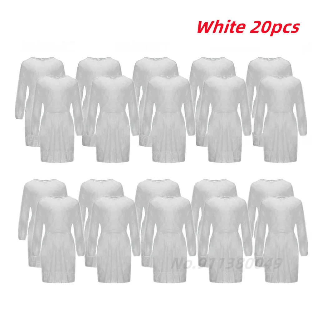20Pc Wegwerp Beschermende Overall Niet-Geweven Isolatiekleding Universeel Anti-Spuug Verpleegkleding Hazmat Pak A5