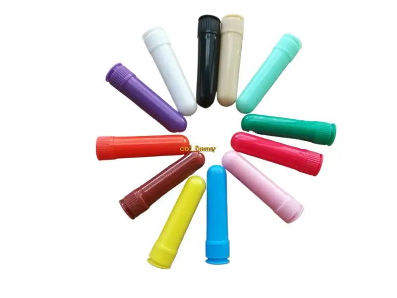 

100sets Coloful Blank Nasal Inhaler Aromatherapy Nasal Inhaler Sticks with Wicks 12 color