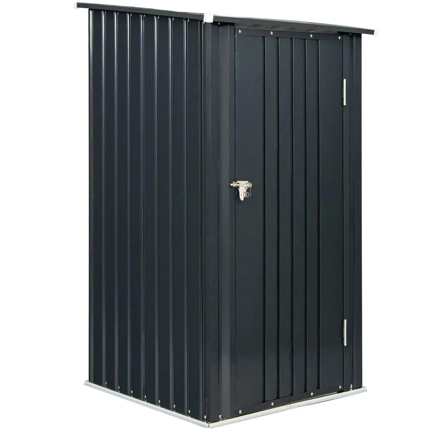 

3x3ft Metal Garden Storage Shed Lockable Door Backyard Patio Tool Grey, Customized
