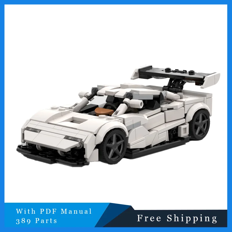 

389 деталей City Racing Series Street Convertible Sports Car Speed ​ ​ Модель строительного блока DIY сборная игрушка подарок на день рождения и Рождество