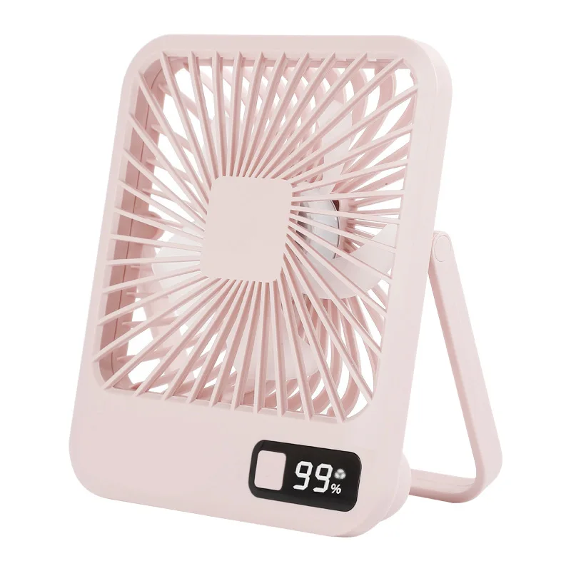 

2000mAh Small Desktop Fan Super Silent USB Charging Strong Air Flow Cooling Fan with 5-speed Strong Air Flow Office Fan