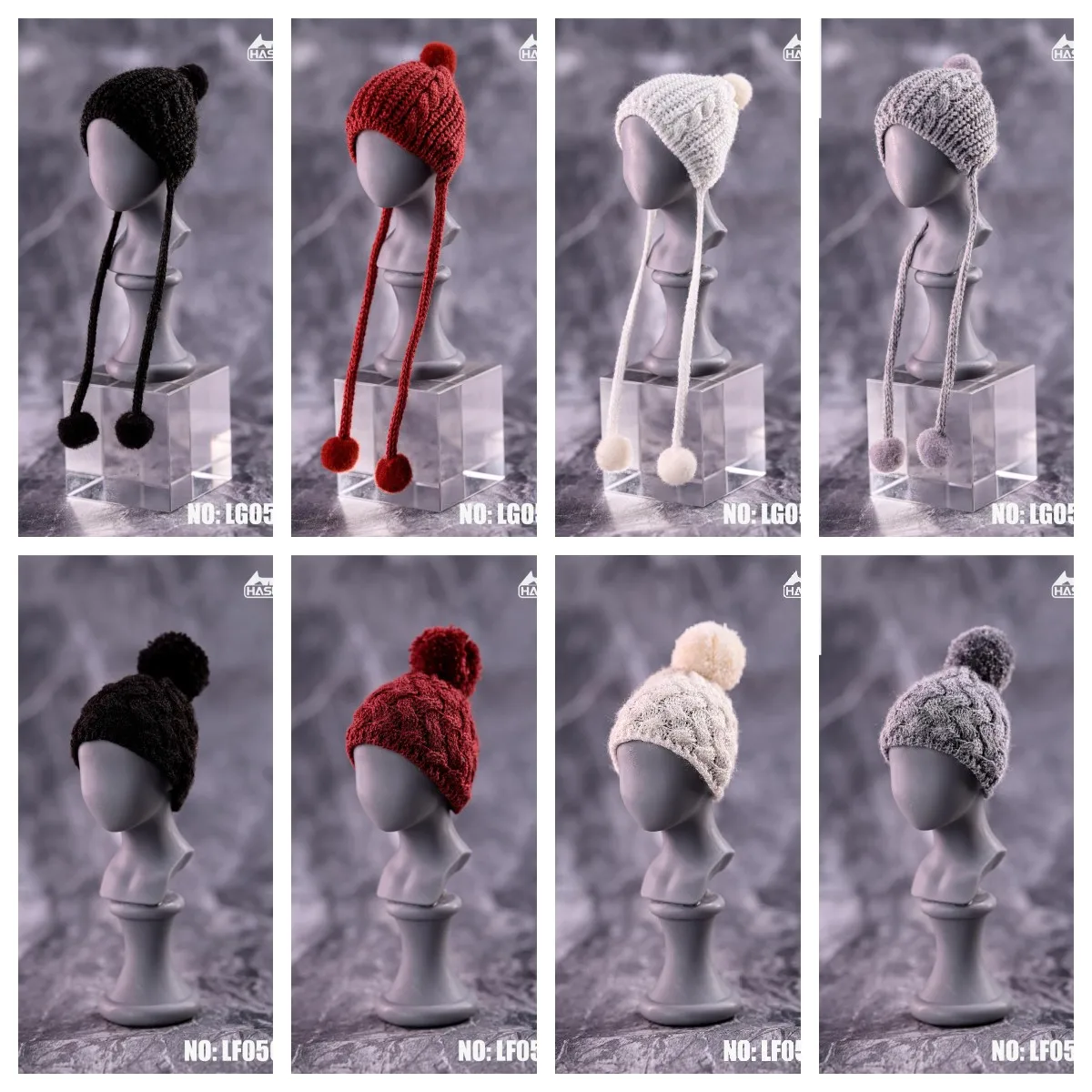 HASUKI LF05 / LG05 1/6 Scale Feamle Knitted Wool Cap Fit 12'' Action Figure Body Dolls