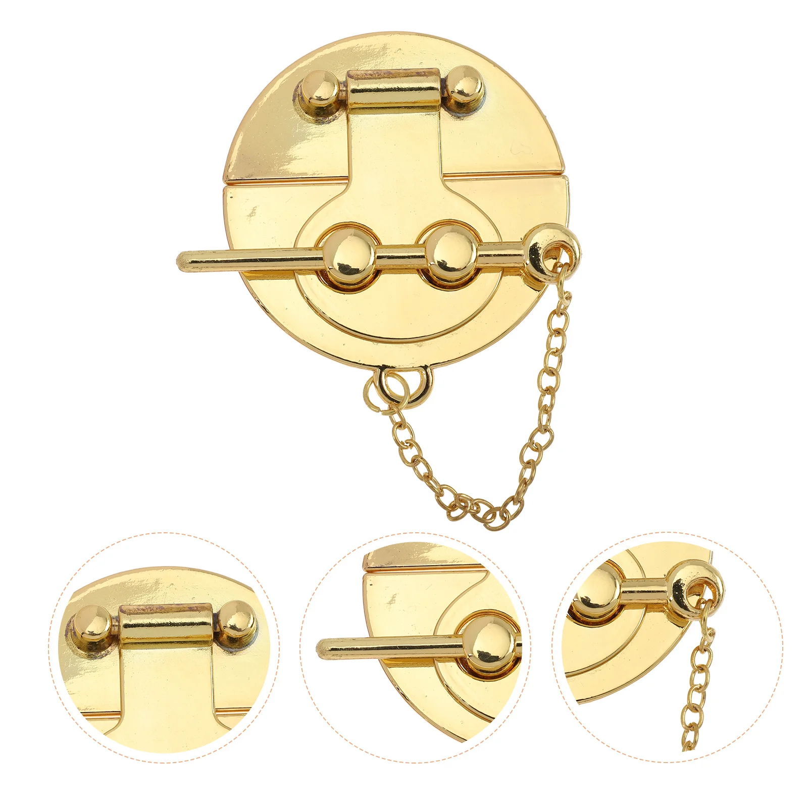 

2Pcs Round Drawbolt Latch for Gift Box Wooden Case Zinc Alloy Vintage Lock Replacement Decorative Bolt Latch Home Toolbox