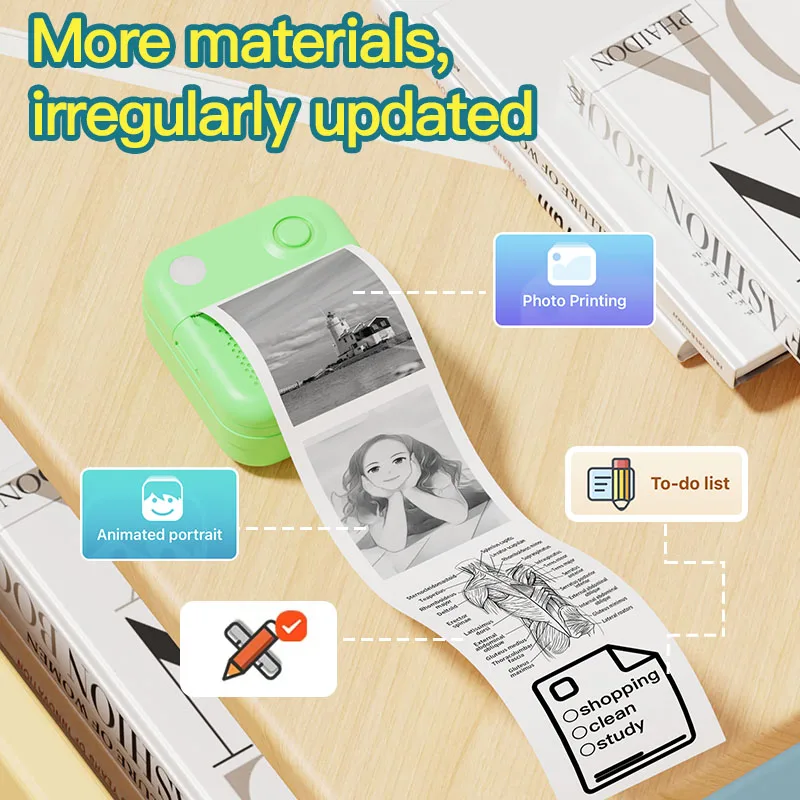 جديد D3 صانع الملصقات آلة خطأ عنوان ملاحظة طابعة لاسلكية للمطبخ طباعة بدون حبر طابعات طباعة سؤال خاطئ